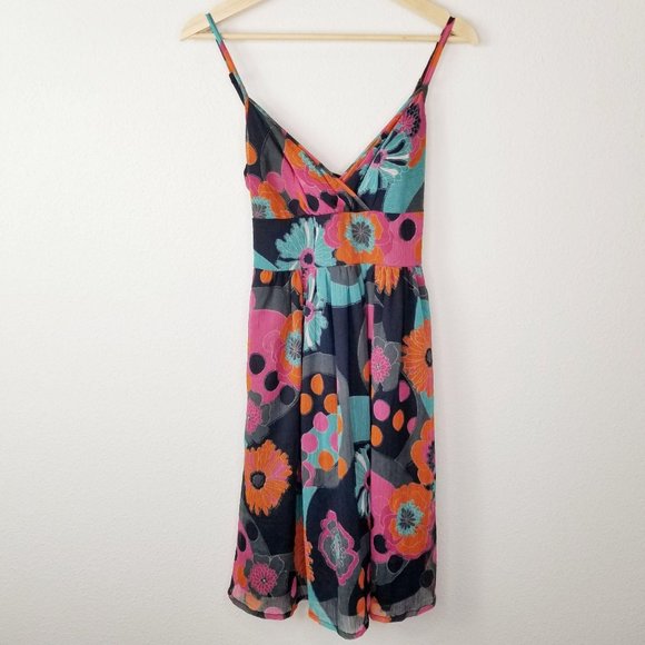 Fire Los Angeles Floral Fit and Flare Mini Dress - Picture 1 of 11
